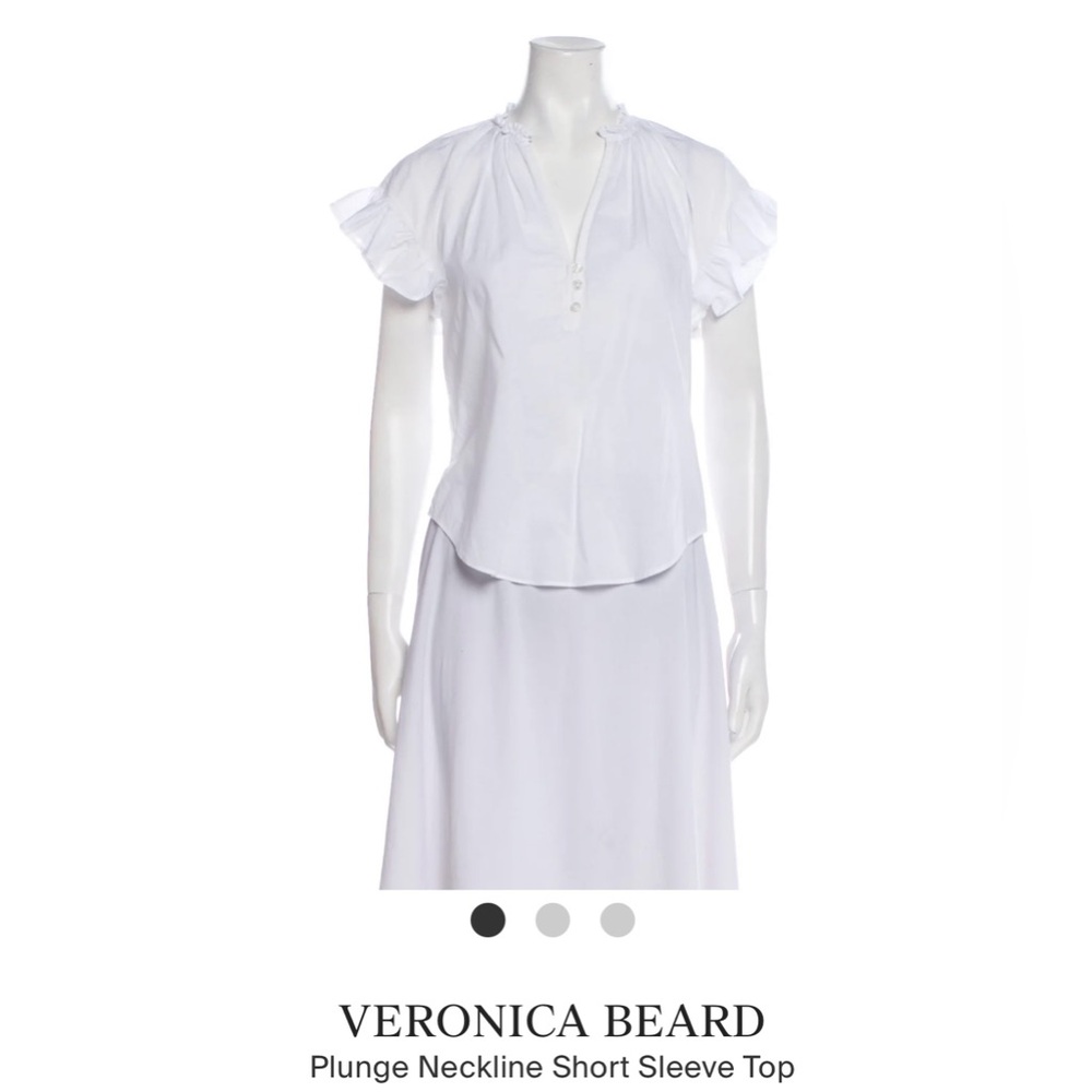 Veronica Beard white blouse. Cotton, gently used.